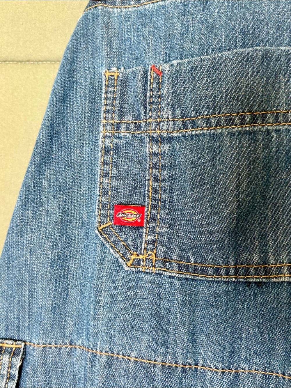Dickies Carpenter Denim Bib Overalls - Size Small - Picture 2 of 5